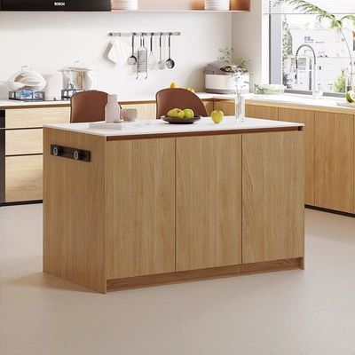 厨房岛台柜单独岩板开放式料理台