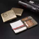 Мужской металлический высококлассный портсигар, портативная резная коробка, увеличенная толщина, подарок на день рождения