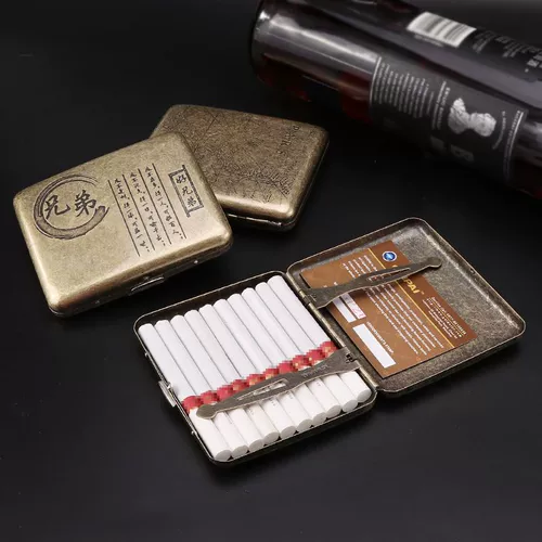 Мужской металлический высококлассный портсигар, портативная резная коробка, увеличенная толщина, подарок на день рождения