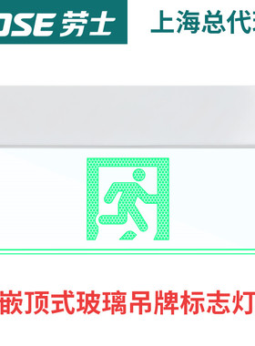 劳士3C认证嵌顶式透明钢化玻璃安全出口 L-BLZD-2LROEI5WABW