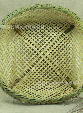 竹制品竹编簸箕有孔竹筛子大漏筛家用农家干货晾晒竹篮大号竹匾