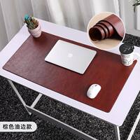 The top layer of the genuine leather office desk pad is pure cowhide, the writing desk pad is a computer mouse pad, and the leather pad of the writing desk has an extremely large lock edge thumbnail 5