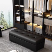 入户高级换鞋 凳门口家用进门靠墙可坐可收纳玄关长条凳卧室床尾箱