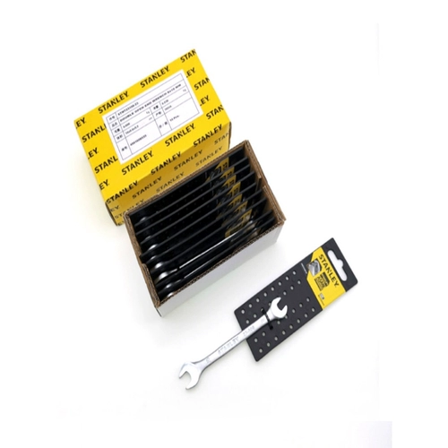 Двойной рожковый ключ Stanley серии B, удлиненный и утолщенный двусторонний гаечный ключ из высокоуглеродистой стали, изготовленный производителем инструментов, хромированный