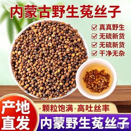 野生菟丝子内蒙古养生煮茶泡酒男茶五味子红枸杞沙苑子中药材正品