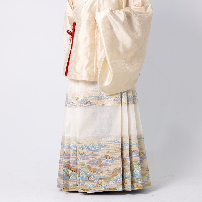 南山集【千里江山】双经轴仿妆花螺钿粉色织锦缎纱料马面裙春夏,女装/女士精品,汉服半身裙,淘宝优惠券,粉丝福利购,淘宝优惠卷