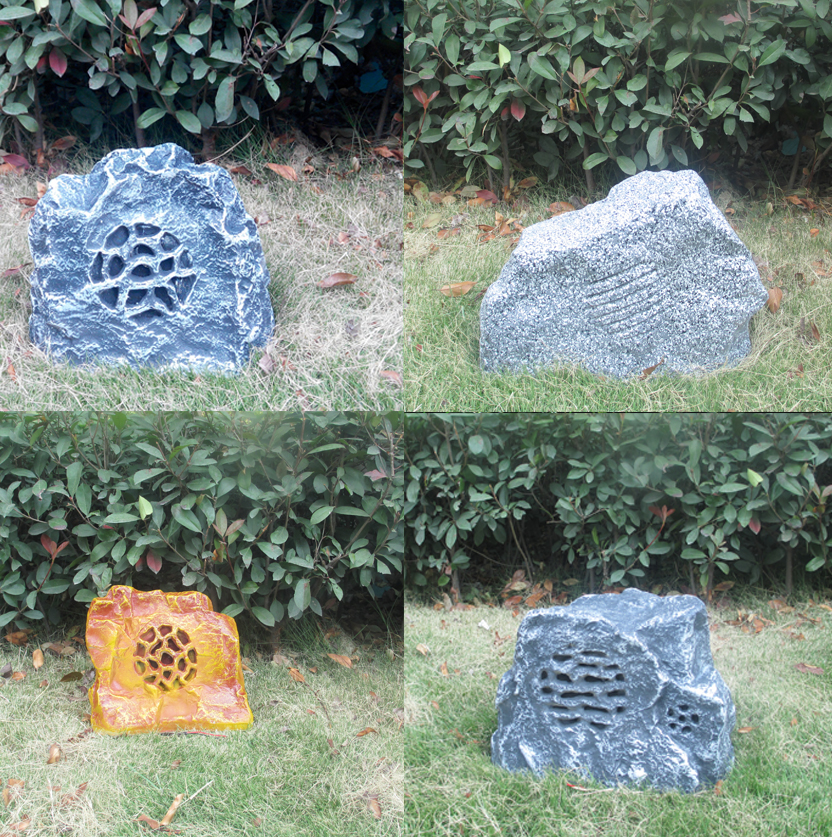 玻璃钢假山仿石头定压定阻草坪音箱草地音响绿化喇叭50个款式可选