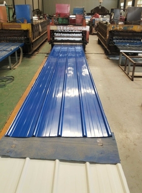 彩钢板铁皮防水围栏围挡彩钢瓦屋顶防雨900型瓦楞加厚雨棚瓦镀锌