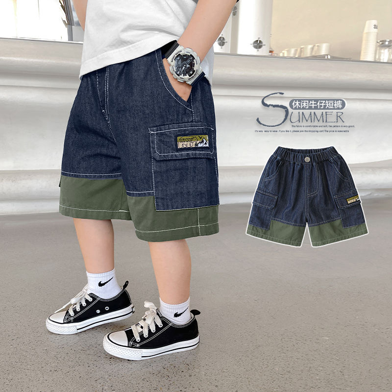 男童牛仔短裤2024新款夏季