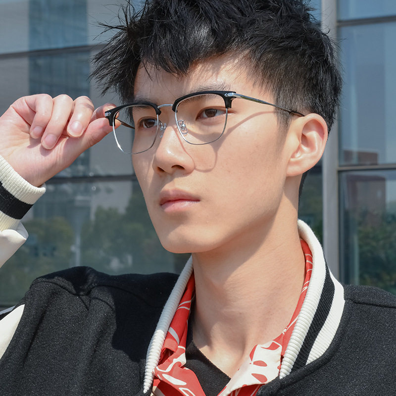 超轻纯钛大框近视眼镜男款可配度数眉线方框防蓝光镜架镜框眼睛女,ZIPPO/瑞士军刀/眼镜,眼镜架,淘宝优惠券,粉丝福利购,淘宝优惠卷