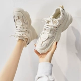 Tide, модные спортивные белые кеды на платформе для отдыха, из натуральной кожи, модель весна/осень 2024 года, увеличивают рост