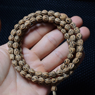 原桩热振百香籽鬼脸108颗柏香籽脏鬼手串深坑高油密藏式菩提文玩