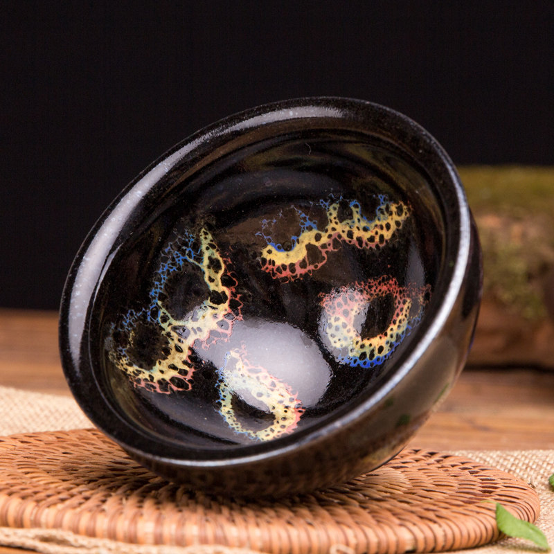 建窑建盏黑瓷铁胎非遗物质文化遗产传承人李细妹老师停烧款蝴蝶盏