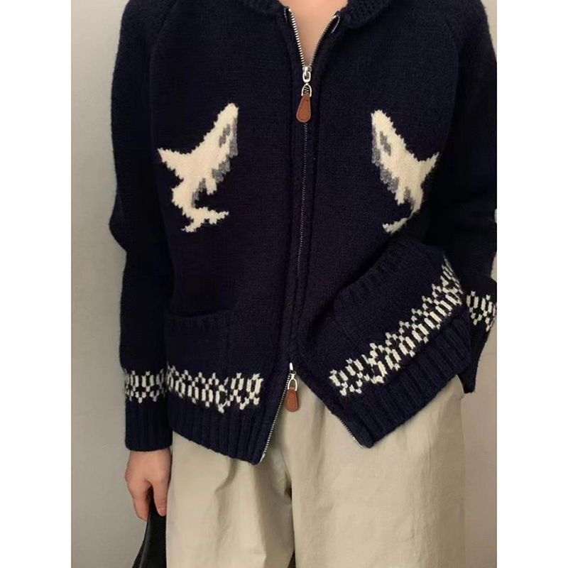 韩系复古毛衣外套2025春秋新款