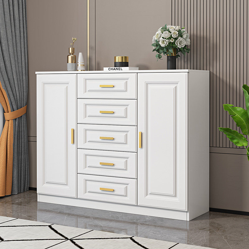 免漆实木生态板简约现代五斗柜