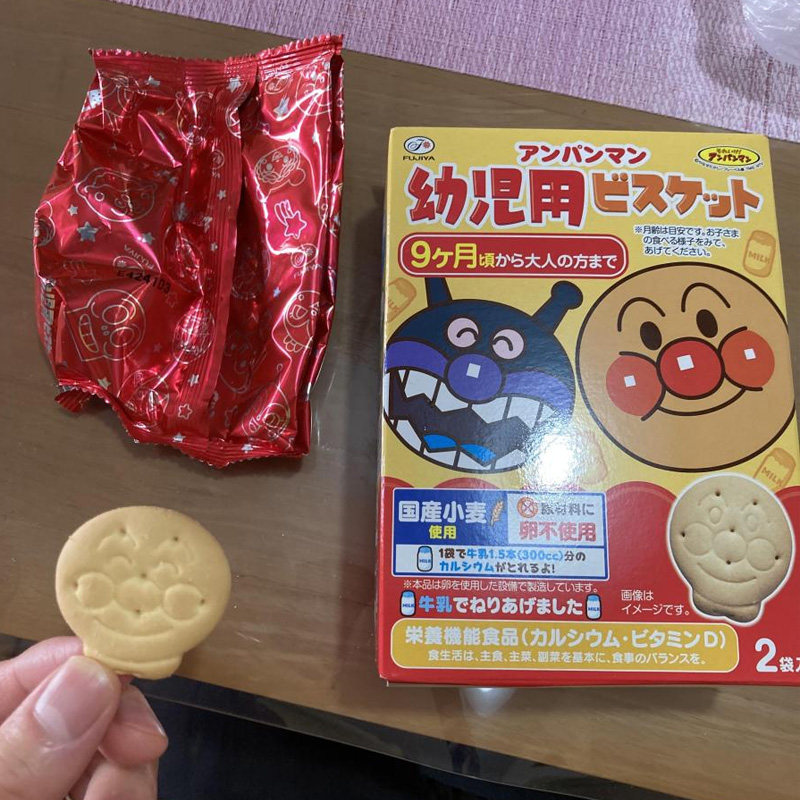 日本 不二家面包超人儿童饼干牛奶蔬菜饼干