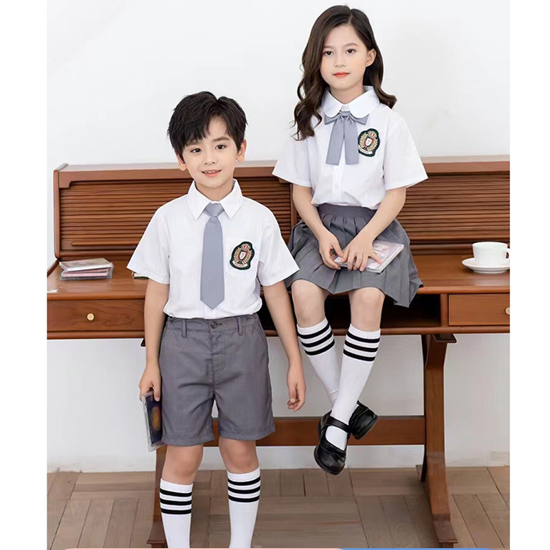 幼儿园园服英伦风儿童夏季学生装女学院风校服套装小学生班服2025