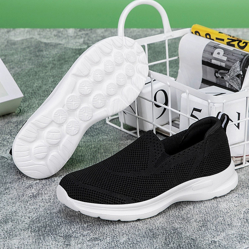 外贸家夏季网面透气男女套脚一脚蹬懒人鞋平底防滑单鞋休闲健步鞋,女鞋,健步鞋,淘宝优惠券,粉丝福利购,淘宝优惠卷
