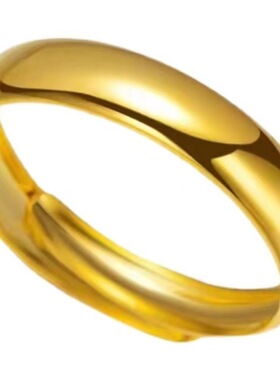 新款金色情侣开口戒指