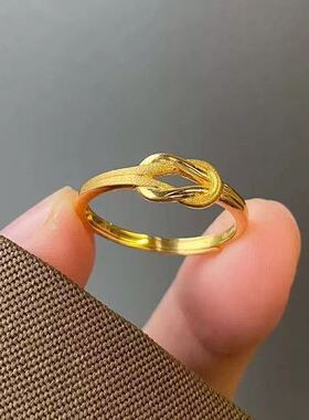 新款莫相离金色素圈戒指