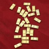 实心金色长条聚宝盆填充物店铺客厅装 饰品乔迁礼摆件