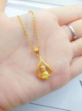 纯真沙金佛陀吊坠男女同款