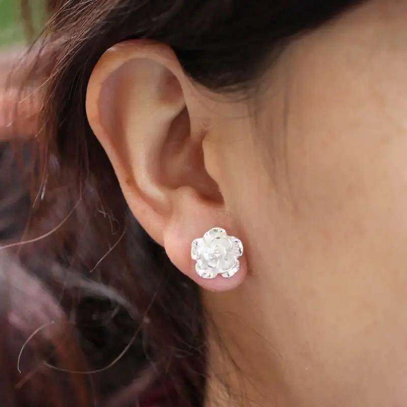 银色民族时尚轻奢牡丹花耳饰送风时尚合金女友耳钉银色银色耳环,饰品/流行首饰/时尚饰品新,耳钉,淘宝优惠券,粉丝福利购,淘宝优惠卷