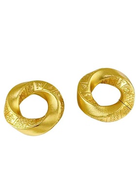 金色平安扣复古吊坠10