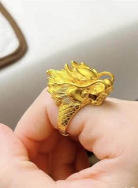 合金婚庆饰品龙头戒指首