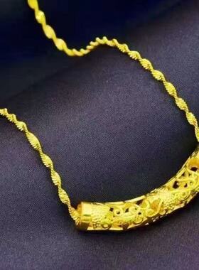 新款金色O字镂空项链5