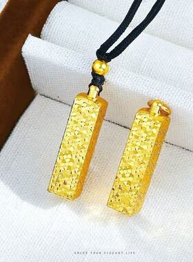 闪亮碎冰冰小金条吊坠