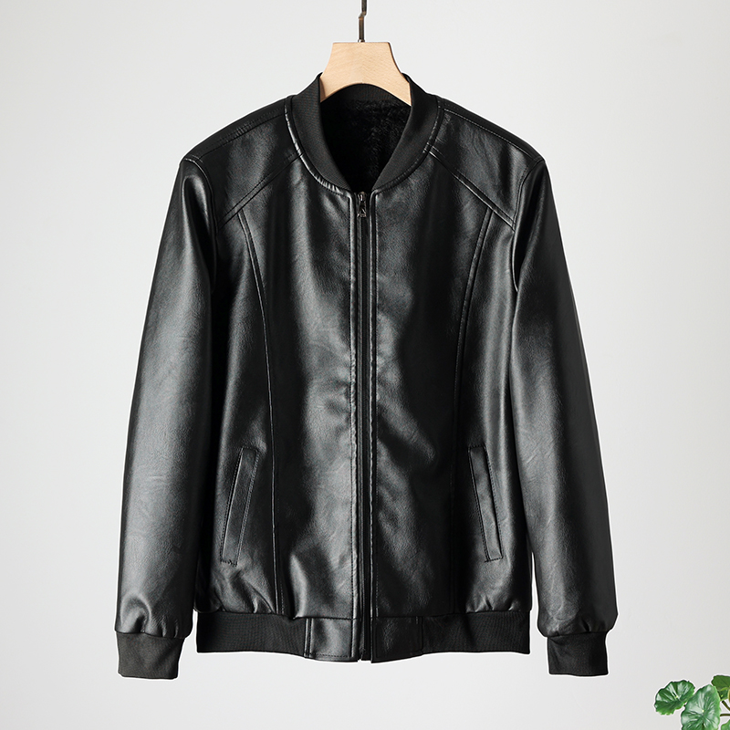 意式轻奢！型男甄选！秋冬季机车风时尚加绒皮衣外套