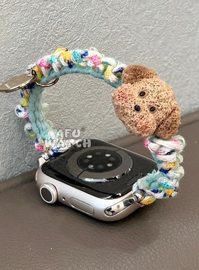 【可爱小狗发圈】适用于苹果iwatchS11手表腕带表带创意se可爱876