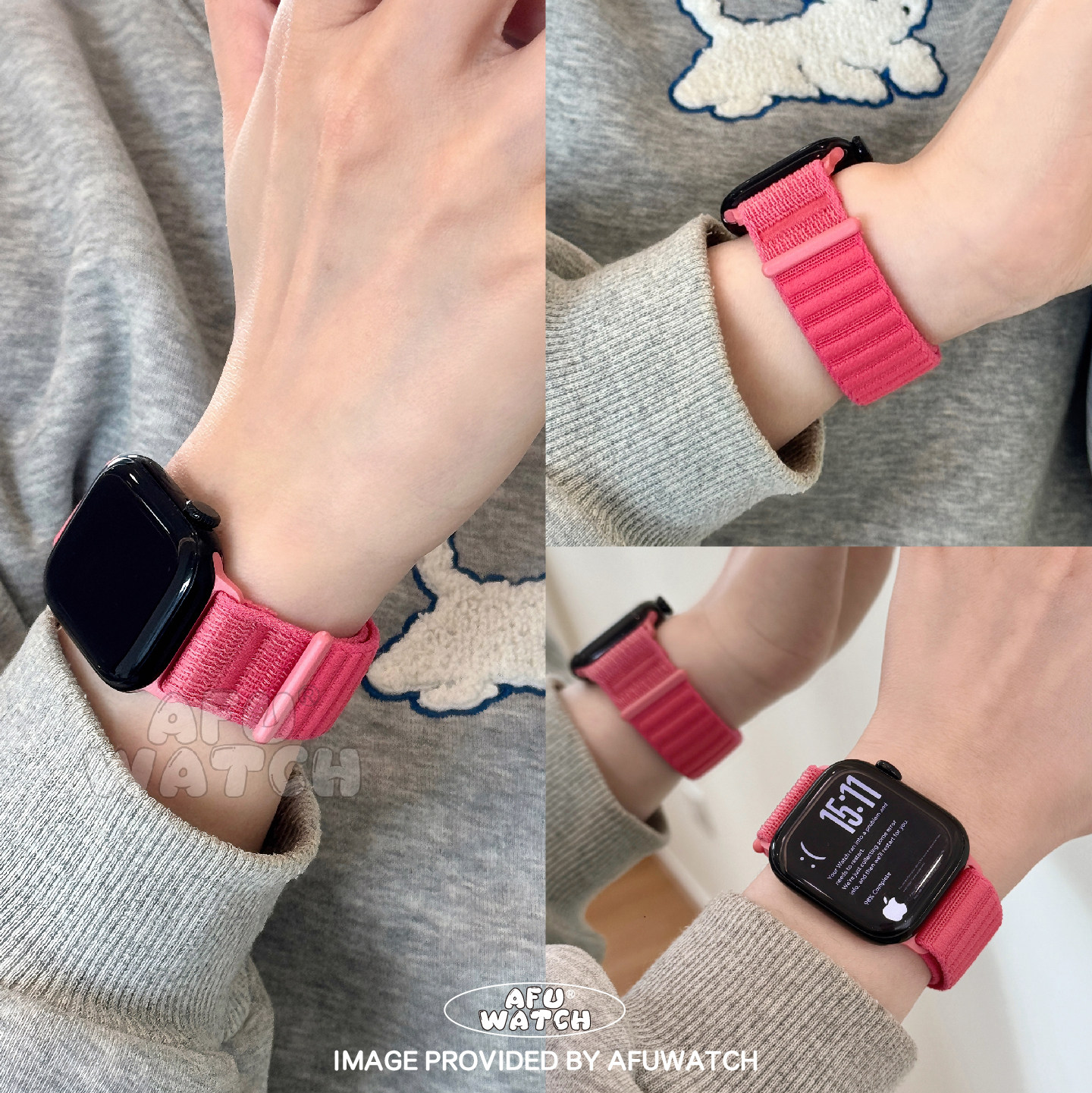 【魔术贴尼龙编织】适用iwatch11苹果表带百搭男女se运动透气表带,智能设备,智能手表手环表带/腕带,淘宝优惠券,粉丝福利购,淘宝优惠卷