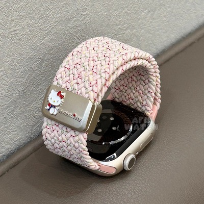 浮雕编织KT猫|适用苹果iwatchS11