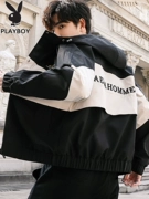 Áo khoác nam Playboy 2019 phiên bản Hàn Quốc mới của xu hướng xuân hè thu đông thương hiệu áo khoác dụng cụ giản dị - Áo khoác