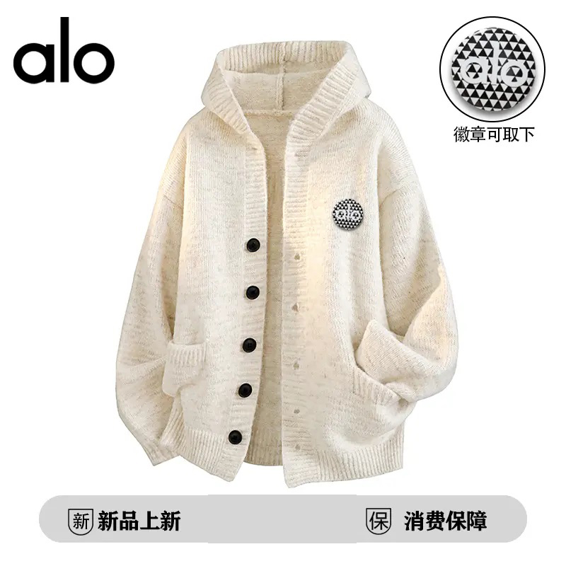 官方奥特莱斯】品牌折扣 情侣开衫毛衣男女款秋冬季休闲针织外套