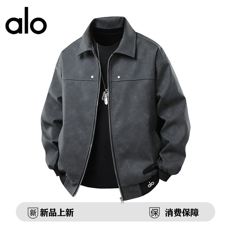 官方奥特莱斯】品牌折扣 秋冬季百搭皮衣防风外套男士休闲皮夹克