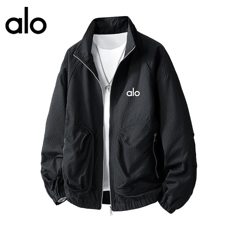 官方奥特莱斯品牌折扣 春季大码男士夹克宽松休闲工装立领外套