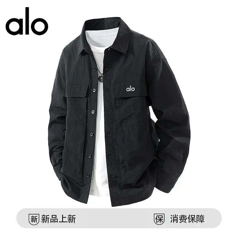 官方奥特莱斯】品牌折扣 休闲翻领长袖衬衣男秋季潮牌衬衫外套