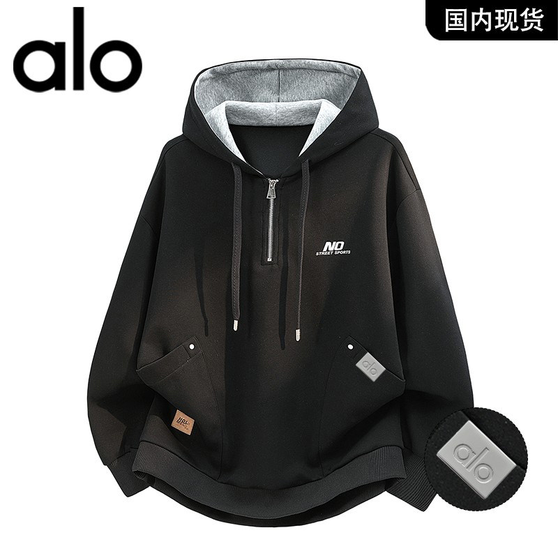 官方奥特莱斯品牌折扣2026年春季美式半拉链连帽卫衣男款外套