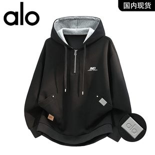 官方奥特莱斯品牌折扣2026年春季美式半拉链连帽卫衣男款外套