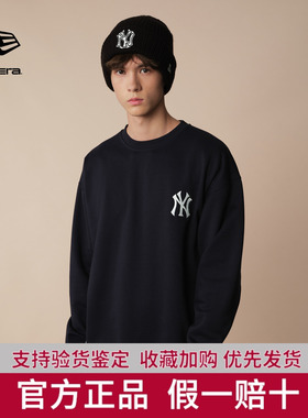 New Era纽亦华冬季新款刺绣套头衫男女运动休闲NY连帽卫衣百搭潮