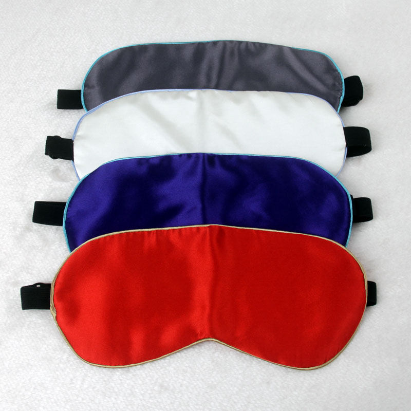 包邮 100%桑蚕丝男女舒适护眼无痕双面真丝眼罩睡眠遮光透气眼罩