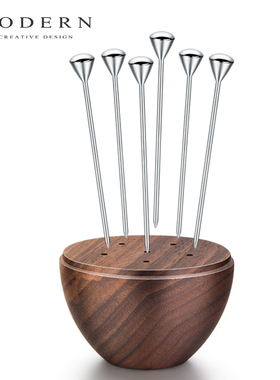 摩登MODERN北欧创意蛋糕水果签不锈钢ins风轻奢水果叉鸡尾酒签