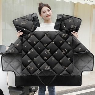 电动车防风衣挡风被加厚冬季 棉衣连体男摩托车瓶防雨水保暖防寒女