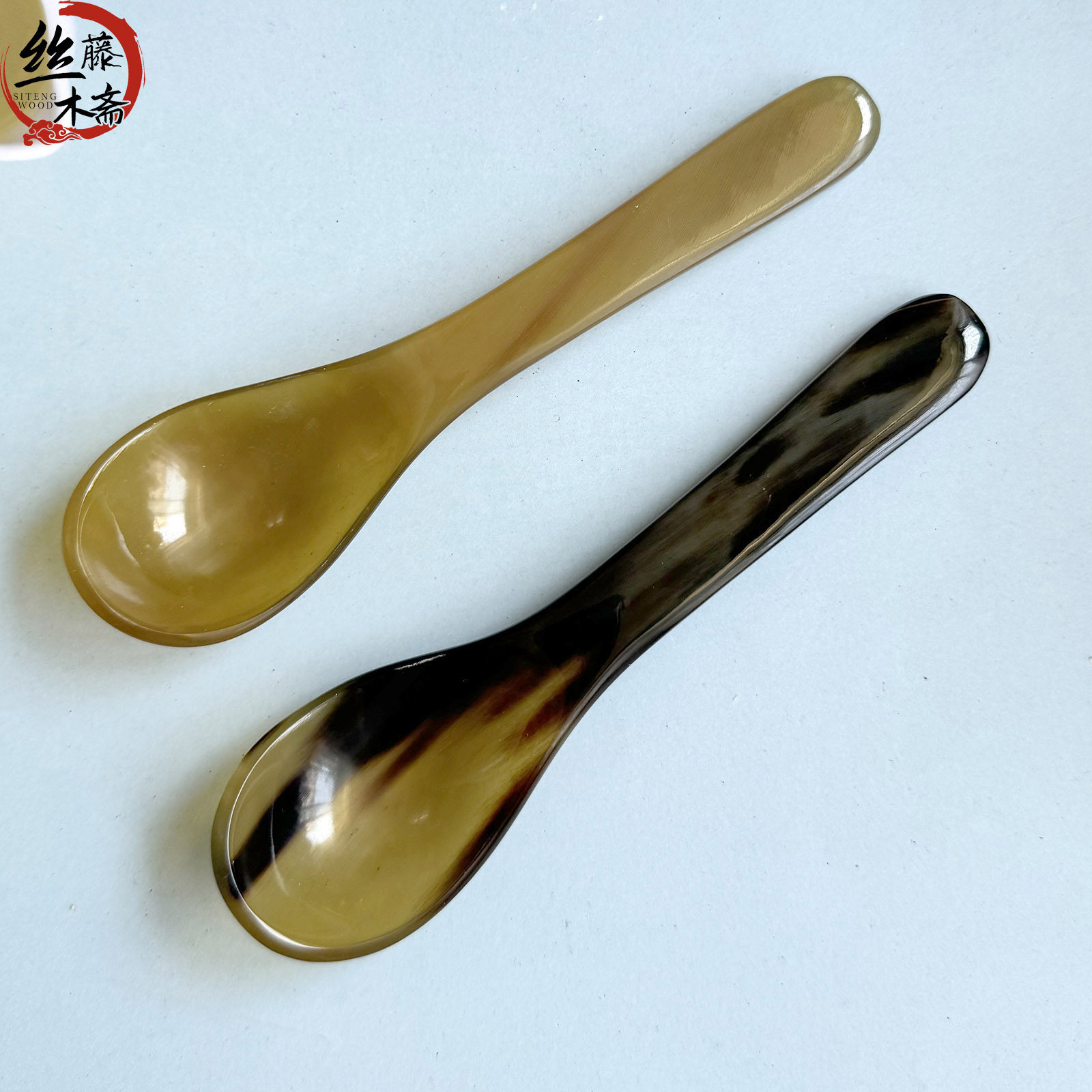 手工牛角勺子长短款药勺饭调羹小勺子家用商用可刻字雕刻LOGO,餐饮具,叉/勺/筷套装,淘宝优惠券,粉丝福利购,淘宝优惠卷