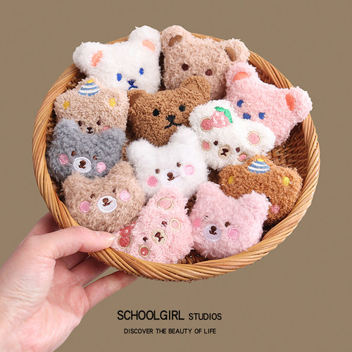 毛绒小熊胸针可爱日系卡通胸章