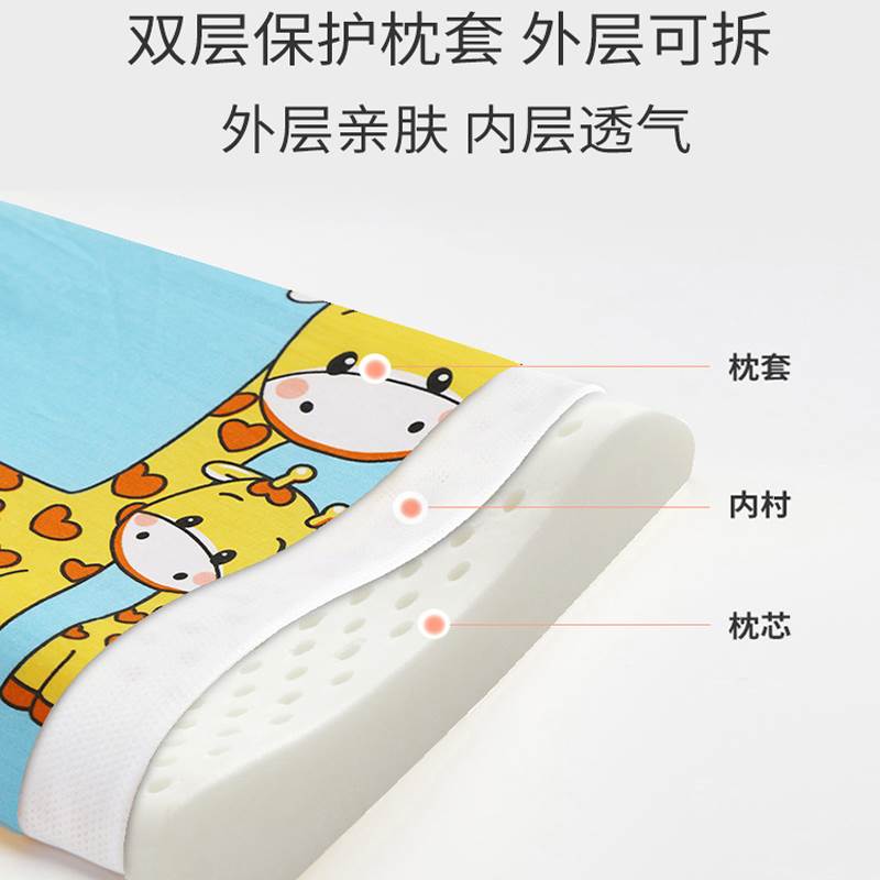 儿枕童枕头03以上定岁型婴儿-6个月岁2岁41岁岁幼儿园宝宝乳6胶枕