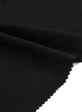 100gsm纯黑色60支水洗棉  不掉色衬衫裙子面料 布料配色咨询服务